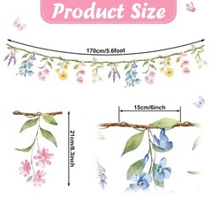 2 Pack Wildflower Garland, Wildflower Party Decorations