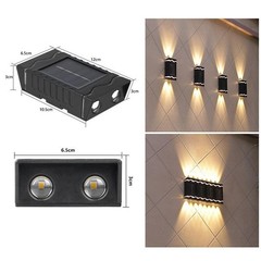 4 Pack For Outdoor Solar Wall Lights Waterproof LED Lanterns for Garden Use