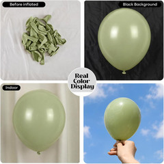 Sage Green Balloons, 50Pack 5 Inch Small Mini Light Green Latex Party Balloons f