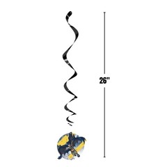 Batman Hanging Swirl Decorations Party Decor For Superhero Birthday 26 Pack
