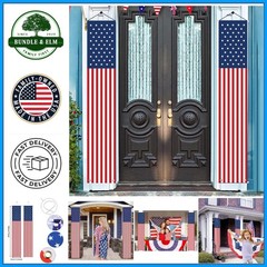 Star Striped American Flag Banners for Patriotic Events, Indoor Outdoor Decor
