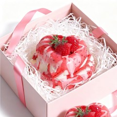 Fake Cake Dessert Artificial Cream Strawberry Jam Cupcake Faux Food Model
