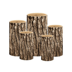 Afoloa 1Set Spandex Pillar Covers For Metal Cylinder Pedestal Stands – 5 Pieces