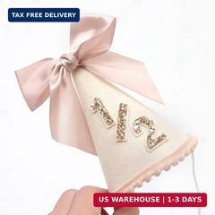 Bow 1/2 Birthday Hat – Little Princess Half Birthday Decorations, 1/2 Way To One