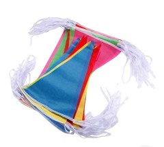 lot of 4 Flag Banners Multi Colour Bunting Party Event Home Garden Decoration