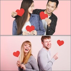 72pcs 6×5.2 Inch Heart Paper Cutouts Card 3 Colors Large Heart Shaped Cut Out…