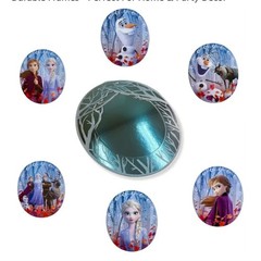 Disney’s Frozen II Glitter Wall Frame & Cutouts Decorating Kit – 7 Piece Set .