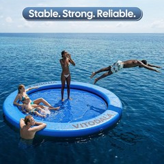 Water Hammock Heavy Duty, Large Pool Float Lake Floats for Adult, Round Infla…