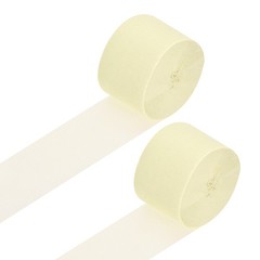 Crepe Paper Beige Paper Streamers – 1.8 Inch x 82 Feet / 2 Roll