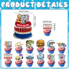 Chatta Two Chee 2nd Birthday Decorations Set; Fishing Cowboy Party Kit