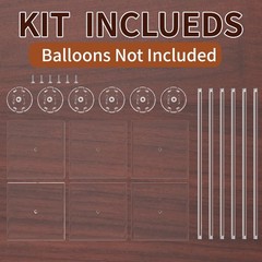 6 Pack Clear Acrylic Balloon Centerpieces for Tables – 15.75‑inch Balloon Sta…