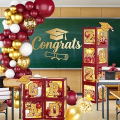 Graduation Decorations Class of 2026,Maroon and Gold Graduation Decorations 2026