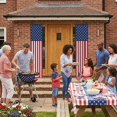 4th of July Decorations – Hanging American Flag Banners Patriotic Porch Sign …