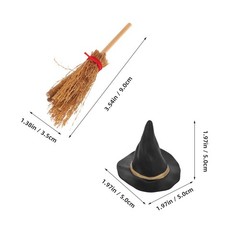 10Pcs Reusable Wizard Caps and Mini Witch Hats for Halloween Decoration Set