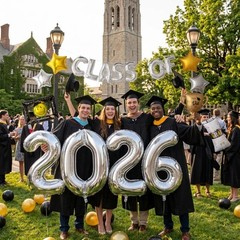 65 PCS Congrats Grad Balloons Kit, Class of 2026 Graduation Party Decorations…