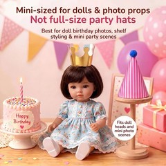Mini Kids Birthday Party Hats, Assorted, DIY Assembly Required