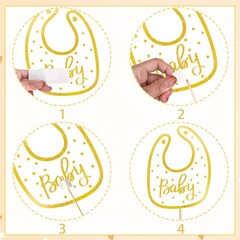 22 PCS Hello Sweet Baby Shower Centerpiece Sticks Gender Neutral Gold