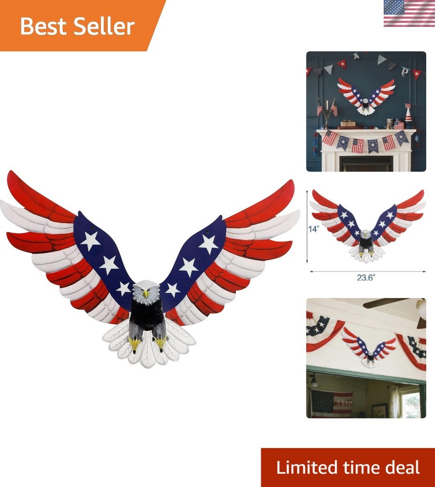 Patriotic Eagle Wall Art – Perfect for Indoor and Outdoor Independence Day Use
