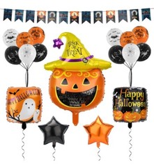 Bloranda Pumpkin Halloween Party Decorations Supplies Foil Balloons Toy Kit
