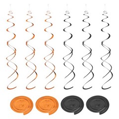 20 Pcs Party Hanging Swirls Double Strip Streamer Ceiling Decorations Set