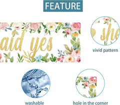 He Asked She Said Yes Banner Decorations, Bridal Shower Party Porch Sign Decorat