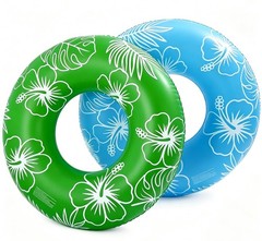 2 Pcs Pool Floats for Adults 36 inch Large Inflatable Floats Tube Hawaiian Tr…