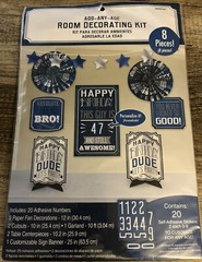 Amscan Add Any Age Boy Men Letter Number Banner Kit Birthday Party Decorations