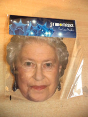 STAR MASKS Queen Elizabeth II Cardboard Face Mask PARTY FANCY DRESS UP STAG HEN