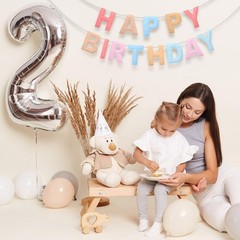 Felt Happy Birthday Garland Rainbow Banner Reusable Happy Birthday Sign Party…