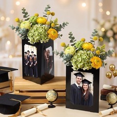 12 Pcs 2026 Graduation Table Centerpieces, 3-Sided 6/7 Inch Photo Display Fra…