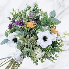 Winlyn 20 Pcs Mixed Artificial Oval Style B, Dusty Green, Grey Green