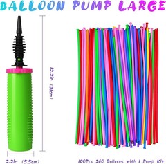 100Pcs 260 Balloons qualatex with 1 Hand Balloon Pump Kit Professional Premi