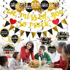 Welcome Home Decorations, 40Pcs ‘We Missed You so Much’ Banner Balloon Hanging S