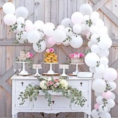 Asiyuhy White Balloons 100 Pack 12 Inch White Latex Party Balloons 2 Rolls Of