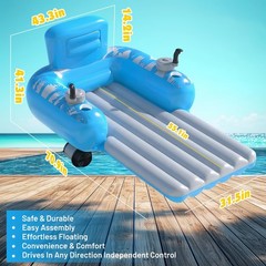 Inflatable Motorized Pool Floats for Adults – Rechargeable Pool Lounger with …