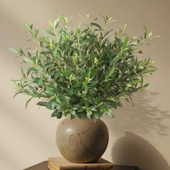 Fake Plants Olive Branch Artificial Plant Outdoor Decoration for Green 12pcs