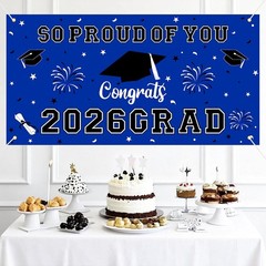 66×34″ 2026 Graduation Backdrop Banner Congrats Grad Class of 2026 Party Decor