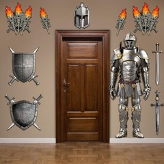 30 Pieces Medieval Party Decorations 6 Feet Jointed Suit of Armor Knight Cut Out