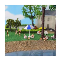 Evemodel P8719 40pcs Model Trains Swimming Figures 1:87 Scale HO Scale People…