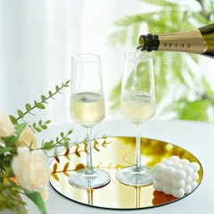 28PCS Gold Mirror Trays for Table Centerpieces, 6″ Round Flat Mirror Plates f…