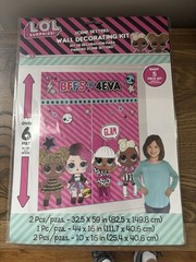 LOL SURPRISE BFFS 4 Eva Mural Scene Setter Wall Decorating Kit Birthday Party