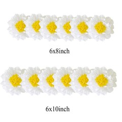 12 Pcs 8″ 10″ White Yellow Paper Pom Poms Tissue Paper Flowers Decor
