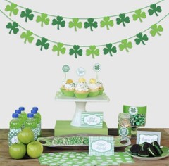 Felt Shamrock Clover Garland Banner – No DIY – St Patrick’s Day Banner Decor