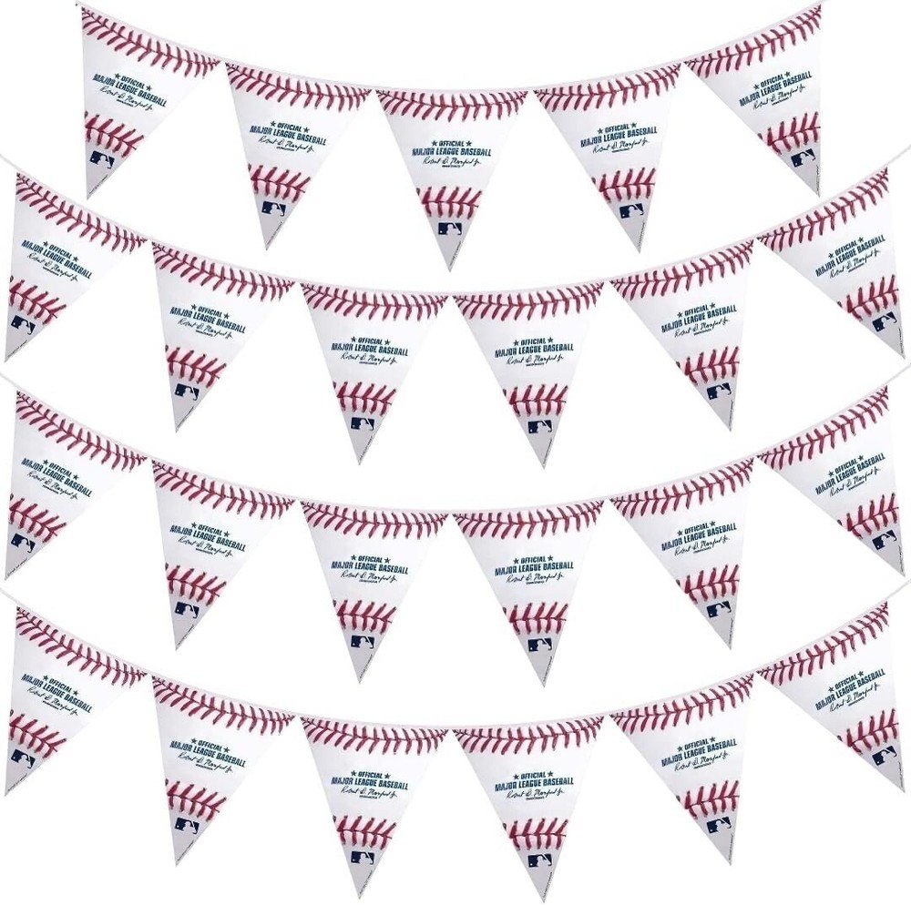 Rawlings Baseball Official MLB Plastic Pennant Banner – 12ft (Pack Of 1)