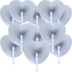 20Pc Paper Folding Hand Fans, Wedding Party Decor for Guest DIY Pink Round