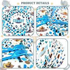 Cowboy Baby Shower Supplies Tableware Set, Cowboy Baby Shower Decorations, Weste