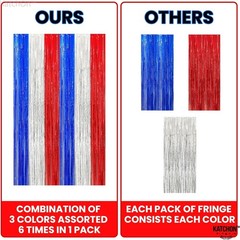 XtraLarge Red, White & Blue Streamers 3.2×8 ft – Pack of 2 for Patriotic Events