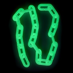 40-in GLOW-in-Dark PLASTIC CHAIN Safety Halloween Haunted House Prop Decorations
