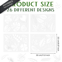 26 Pcs Leaf Window Decals, Anti-Collision Stickers for Birds, White