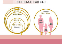 7.2FT Round Balloon Arch Stand – Golden Metal Circle Frame for Events